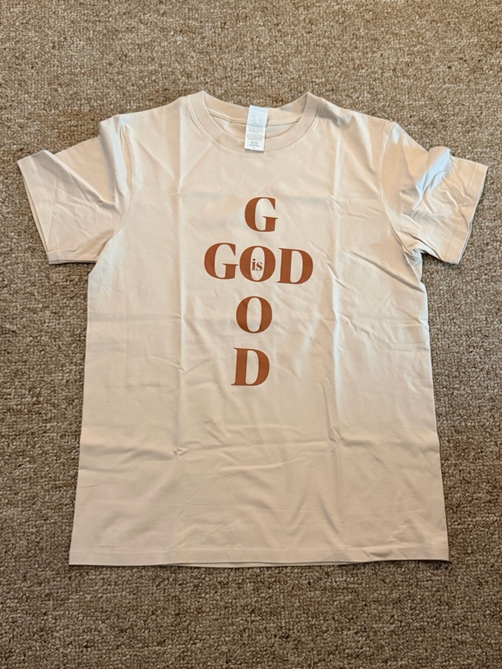 🤍New Aritzia Cream Short-Sleeve Tee with Rust Graphic🤍